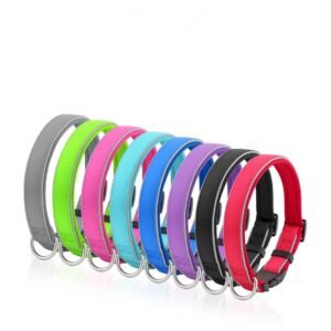 Home nighttime reflective neoprene dog collar